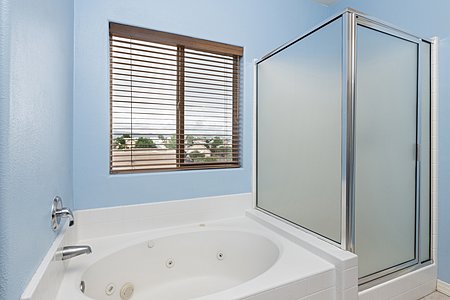 Owners shower and tub