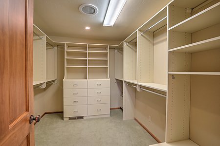 California closet system in owners suite 