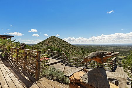 The Home enjoys Exceptional Views of the Galisteo Basin and Southwest Mountains