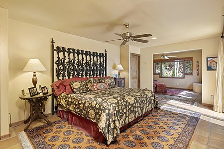Palatial master suite includes 2 walk-in closets, sitting room, courtyard, great bathroom