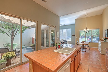 Open floorplan kitchen perfect for viewing nature and enjoy conversation