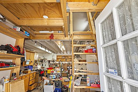 A loft above the HUGE workshop