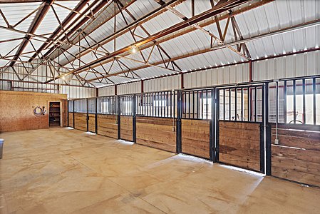 Interior view of this fine Barn with 5 stalls