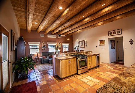 Open large gourmet Kitchen with view into Den perfect for entertaining and gathering