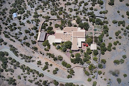 Aerial Showing Walking Trails and Greenhouse