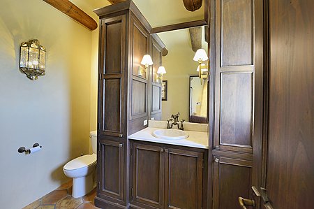 Powder Room with Custom Cabinetry