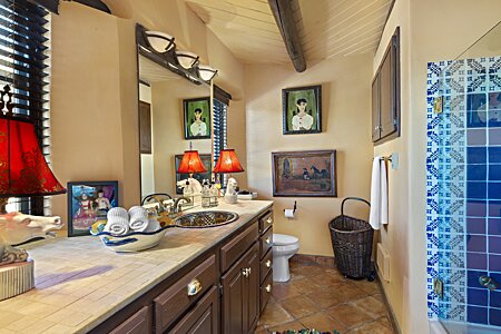 Guests love their roomy bathroom.