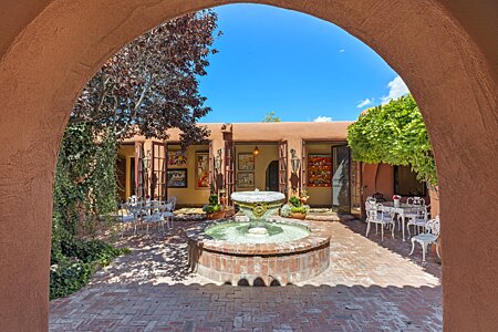 A happy, lush and beautiful party patio courtyard!