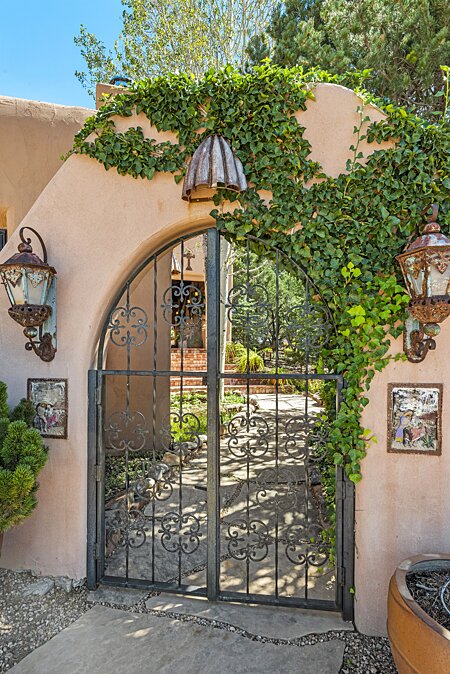 Hacienda entrance courtyard gate