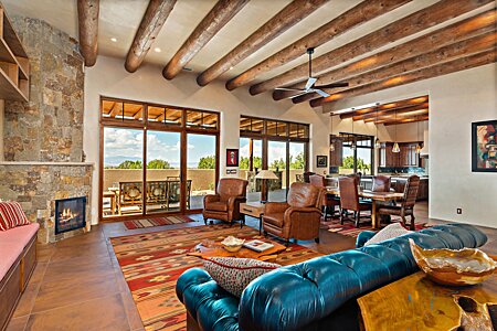 Living Room with Picture Windows Framing Expansive Views