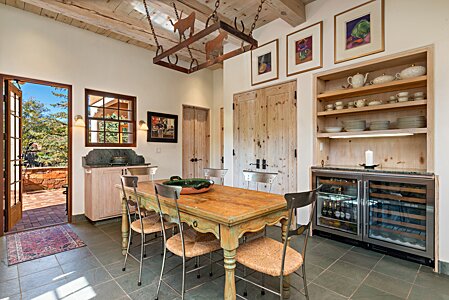 Room for a big farm table in the airy kitchen!