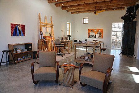 Invite someone to visit your studio and look out the huge wows in front of these chairs!