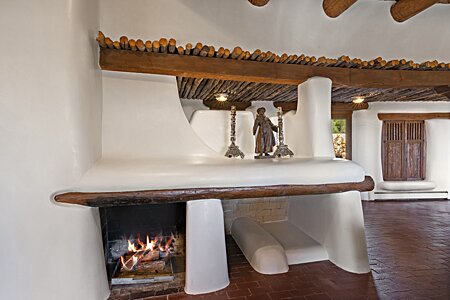 Charles Johnson's famous Shepherd's Fireplace, where he'd spleep above the warm coals