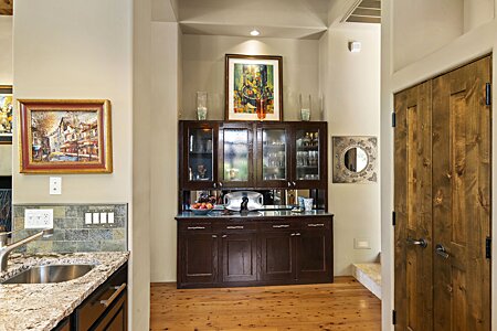 Prep Sink, Kitchen Cabinet (this conveys) & Double-Door Pantry