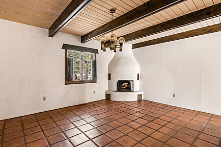Formal Dining Room with Kiva fireplace