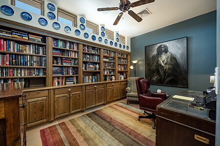 Office/Library with build in book cases or could be third bedroom