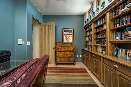 Study or library built in bookcases