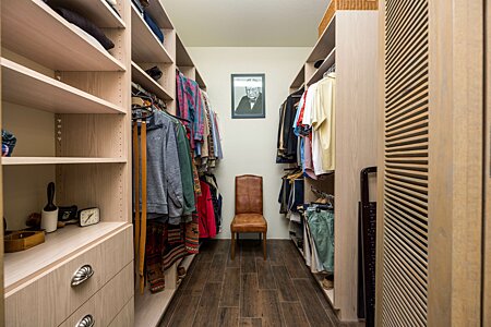 Two large closets in primary suite