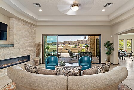 Indoor-outdoor living with the loveliest of finishes, most convenient floor plan, and finest location!