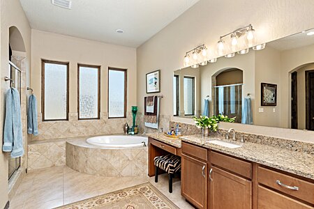 Principal bath...private, secluded, luxurious and elegant