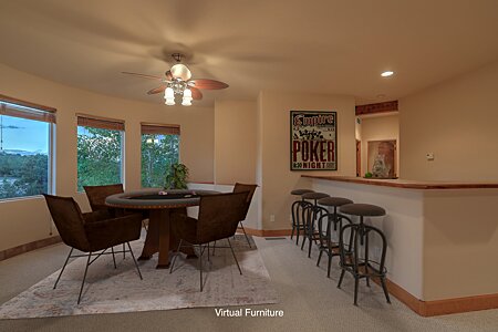 Upstairs dining or game room virtual furniture