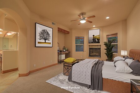 Owners suite main floor- virtual furniture