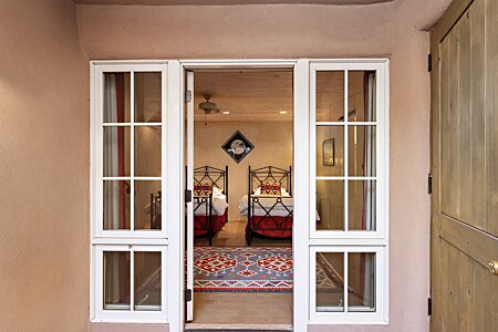 French doors to second bedroom