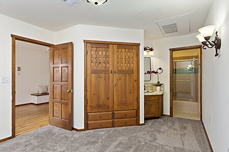 201 is a one bedroom unit with carved doors on Water Street 