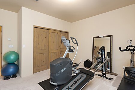 Third bedroom downstairs currently used as a exercise room