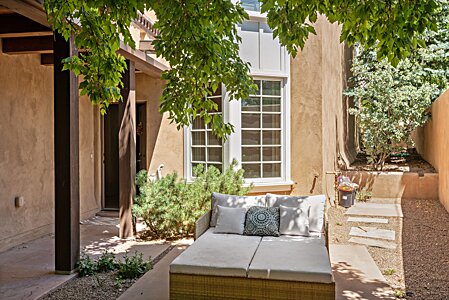 The peaceful courtyard offers recluse from the madding world!