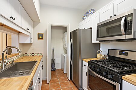Remodeled kitchen with laundry area
