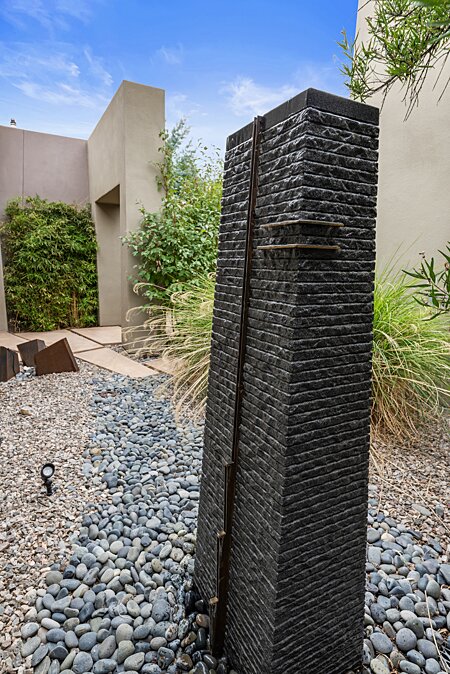 Water Feature near Front Entry