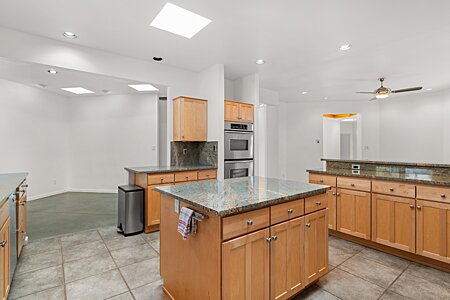 Large Kitchen With Granite Countertops