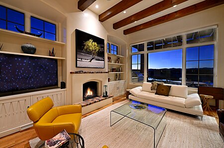 Family Room, looking to the Golf, Lake & Mountain Views
