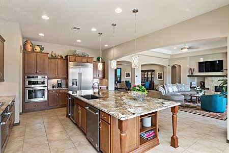Gourmet Kitchen Open To Great Room & Formal Dining Room