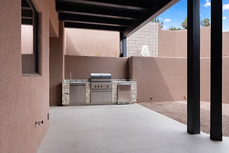 Outdoor kitchen with Wolf grill