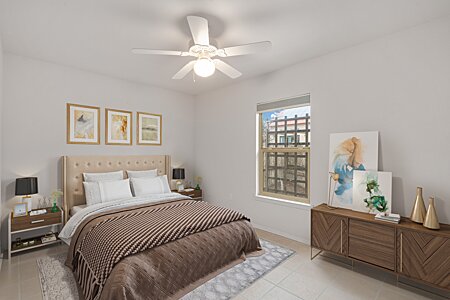 Guest Bedroom with Virtual Staging