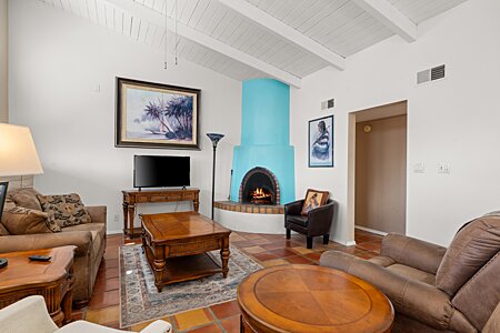 Living Room w/ Kiva Fireplace