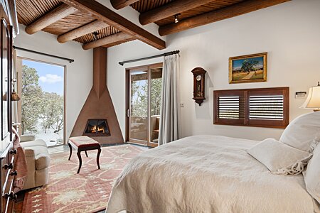 Secluded, private, primary bedroom suite