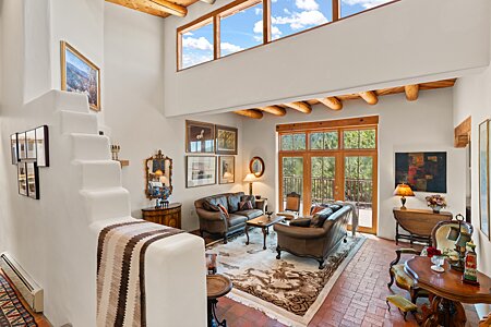 Living room, just beyond entry with Clear-Story Windows, and Superior Views to Foothills