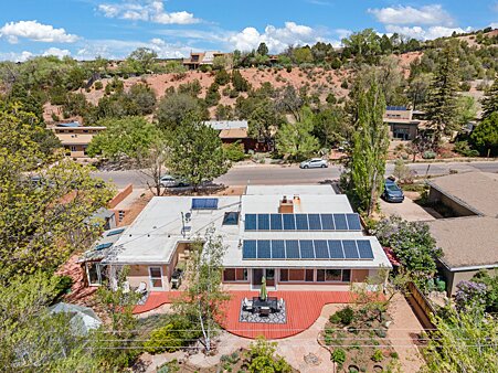 Property has an 18 panel Solar System