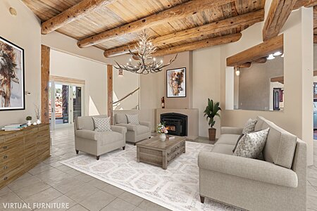 Main living room with virtual furnishings