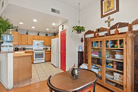 Dining room off kitchen in great room