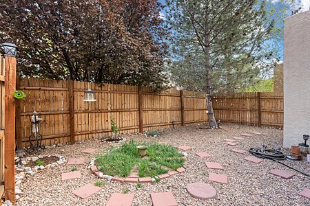 Privacy fenced in front yard