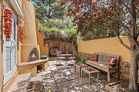 Front Courtyard, with Kiva Fireplace