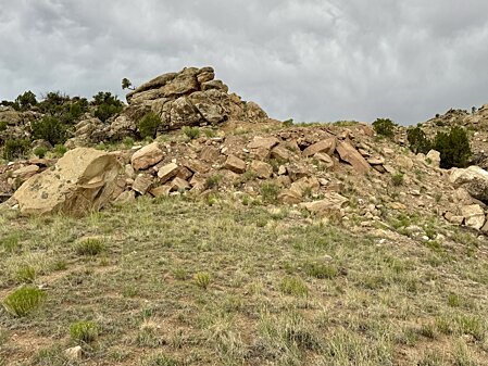 Rock formation adjacent to one of the possible homesites