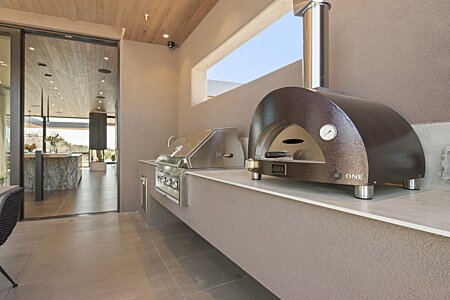 Grill and Pizza Oven in Eastern Courtyard