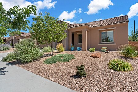 Landscaped front yard