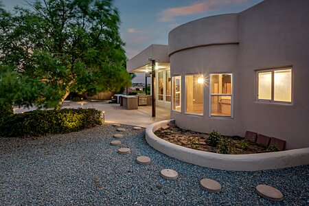 Backyard in Twilight Glow