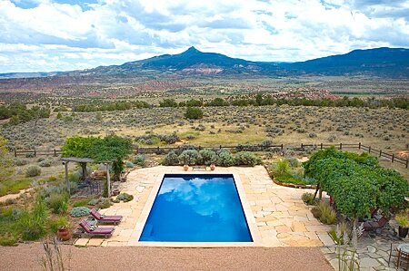 View of Pool & Cerro Pedernal